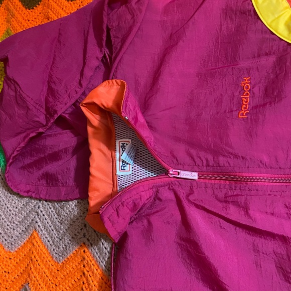 SOLD!! Colorblock Reebok Windbreaker Jacket - Picture 2 of 6